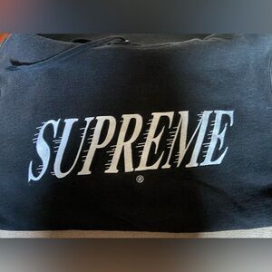 Supreme Red Tag Black Hoodie